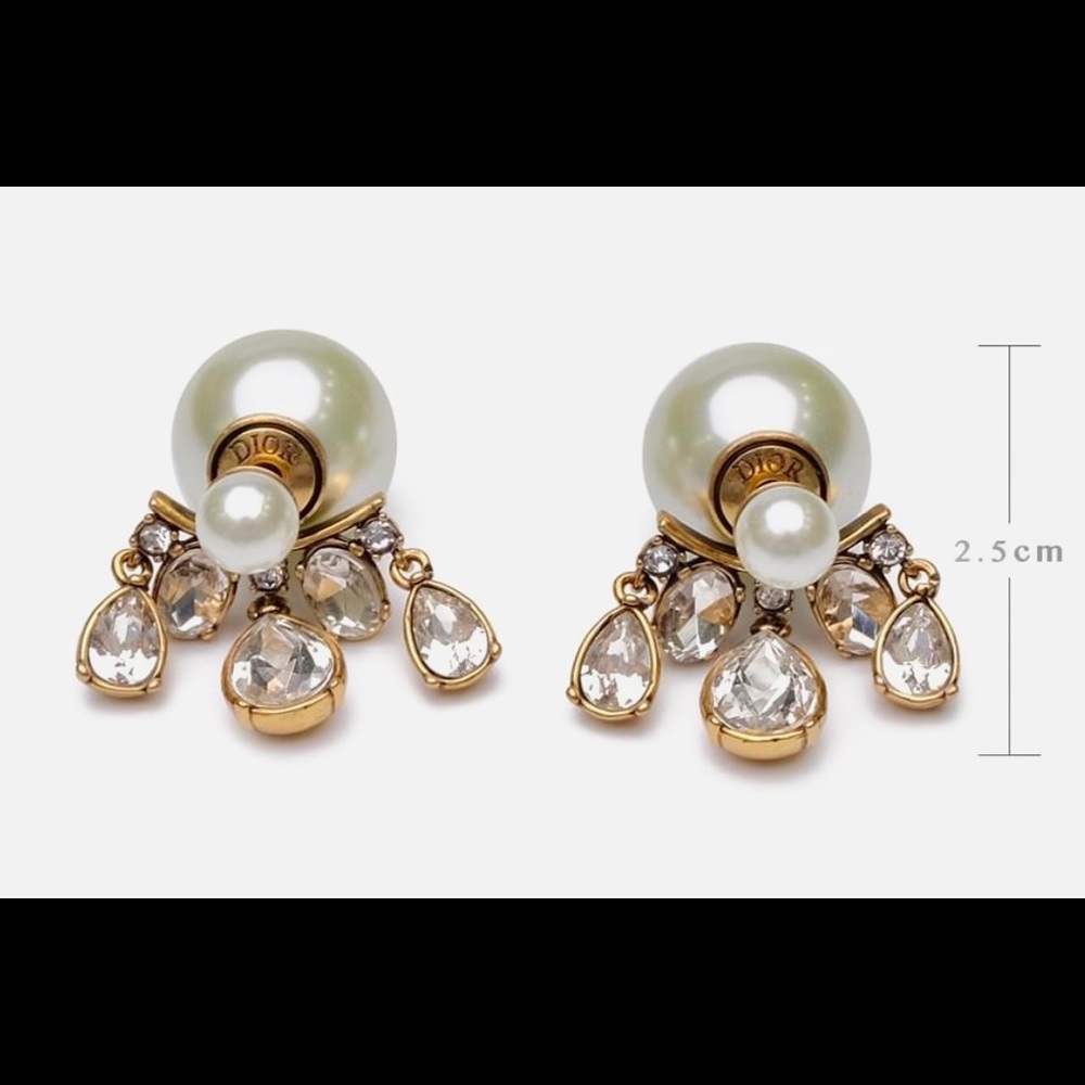 Dior earrings Christian Dior drop pearl earrings